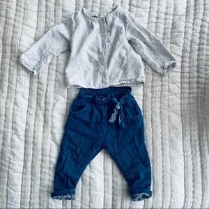 Zara set of pants and blouse